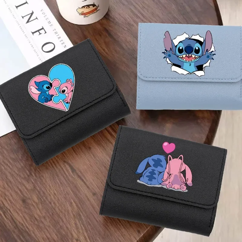 

Cartoon Disney Lilo & Stitch Short Women's Wallet Mini Coin Purse Hasp Card Holder Purses Card Bag Women Purses Female Wallets