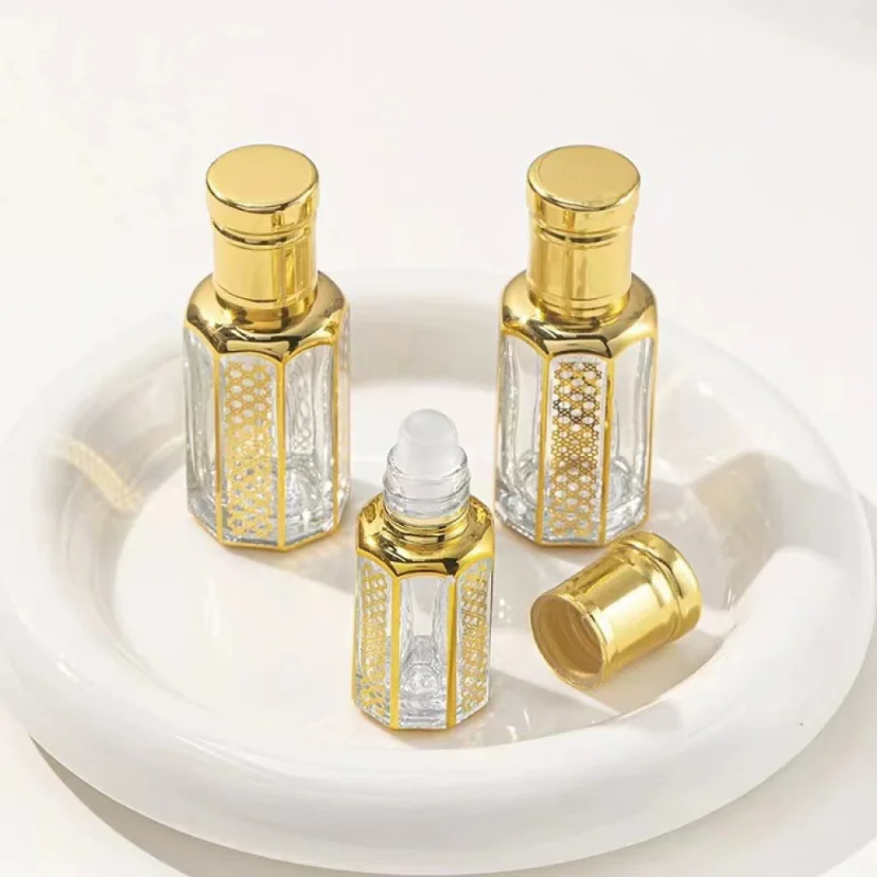 3ML Glass Essential Oil Bottles Roll on Perfume Bottle Massage Smear Roller Sample Portable Dispensing Container