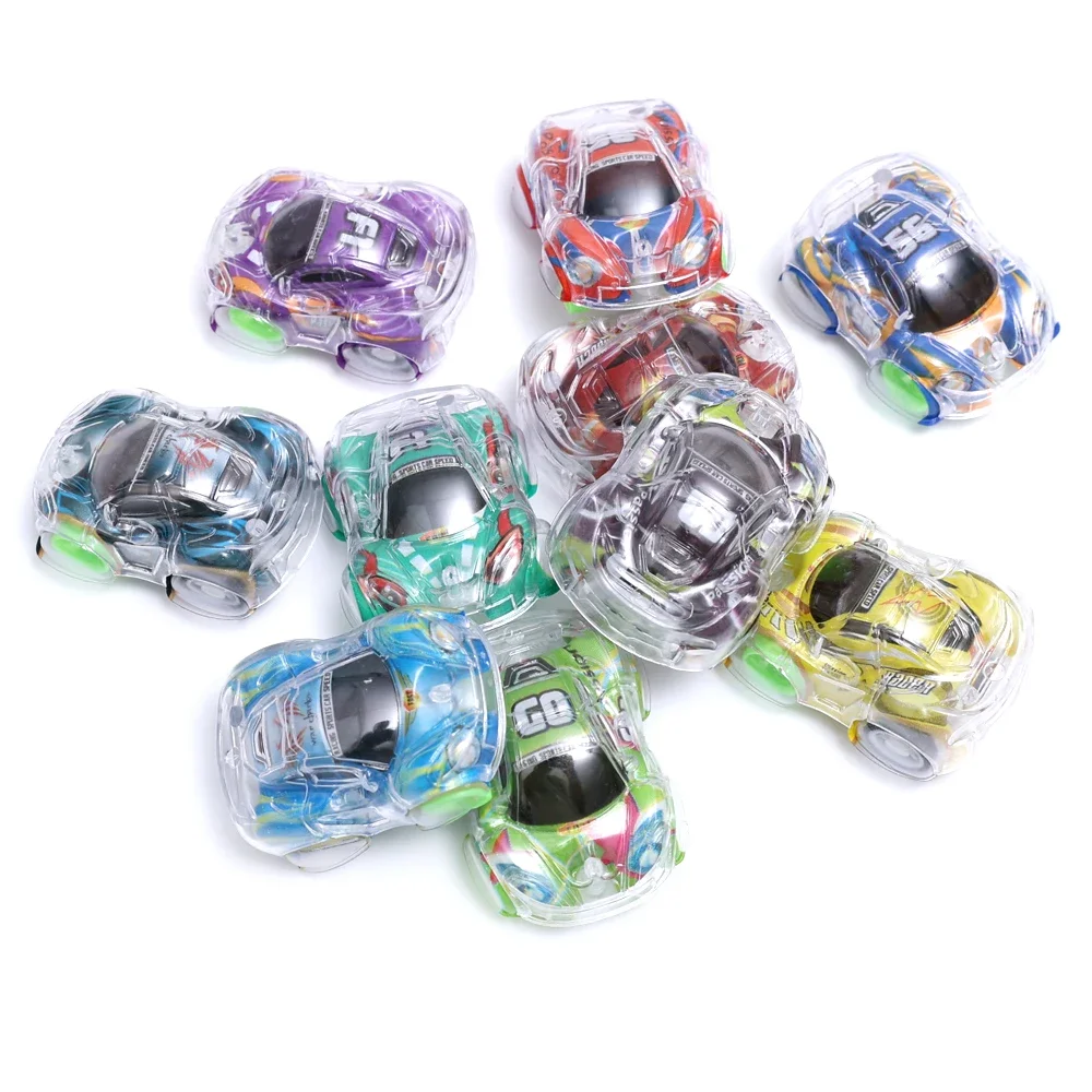 10pcs Mini Cartoon Pull Back Car Boys Kid Motor Transparent Camouflage Model Toys Pinata Filler Favors Birthday Party Gifts