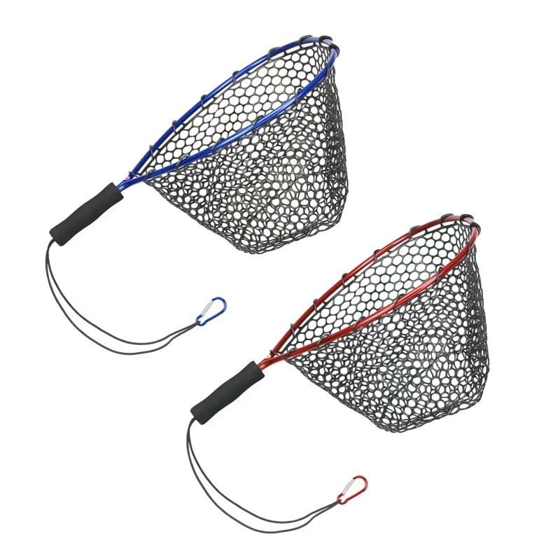 

Fishing Landing Net Aluminum Alloy Frame Comfortable EVA Handle with Carabiner