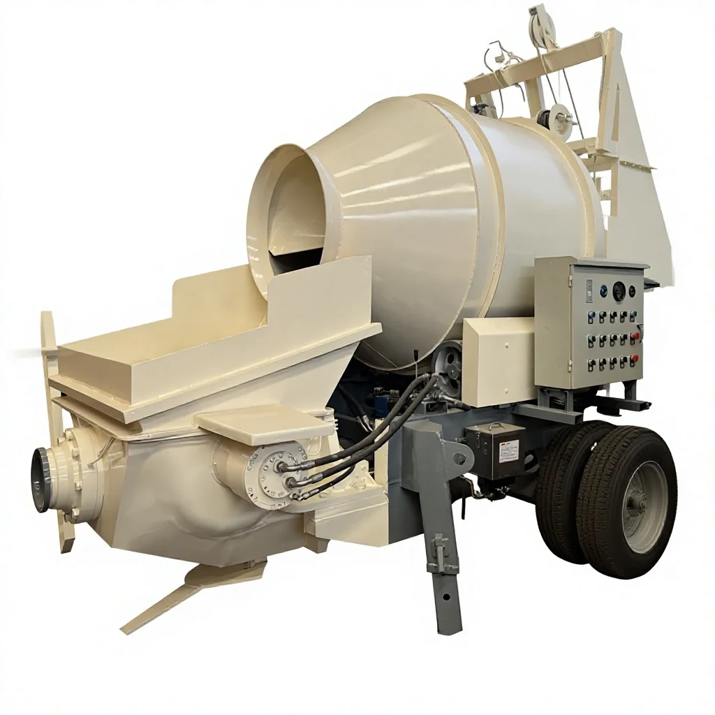 35m³/h All-in-One Concrete Mixer Pump Hydraulic Mixing System for Construction