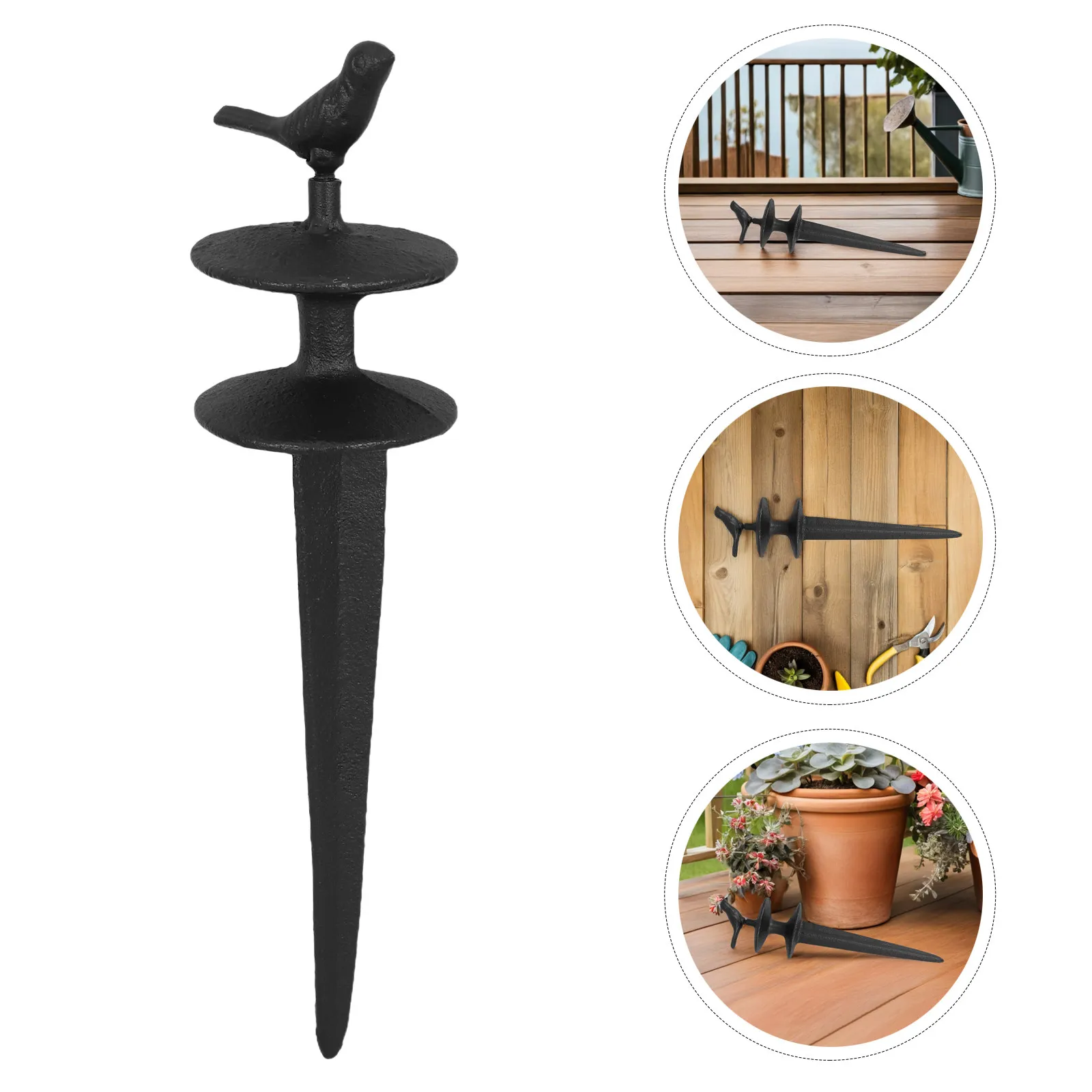 Vintage Metal Garden Hose Guide Spike Decorative Cast Iron Stake for Patio Yard Stable Outdoor Water Hose Holder Stake Dragonfly