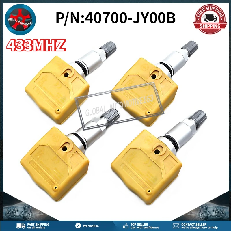

40700-JY00B Tire Pressure Monitor Sensor 433MHZ For Nissan 370Z Armada Cube Frontier Murano Z51 Navara D40 Pathfinder III Pixo