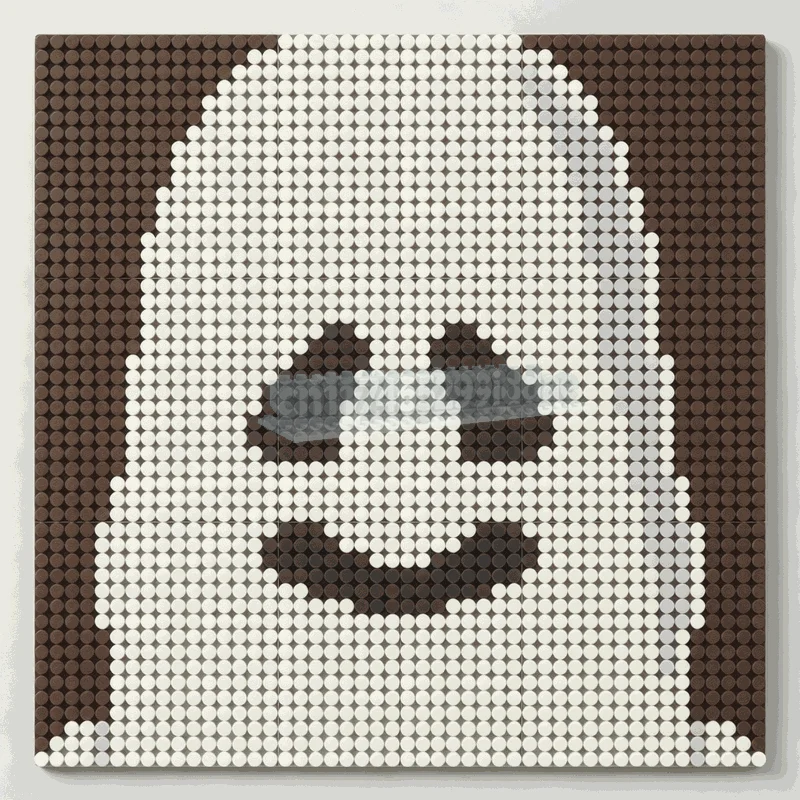 2304PCS Friendly Ghost Pixel Mosaic Building Blocks Wall Art Portrait Model Creative DIY Assembly Halloween Home Decoration Gift