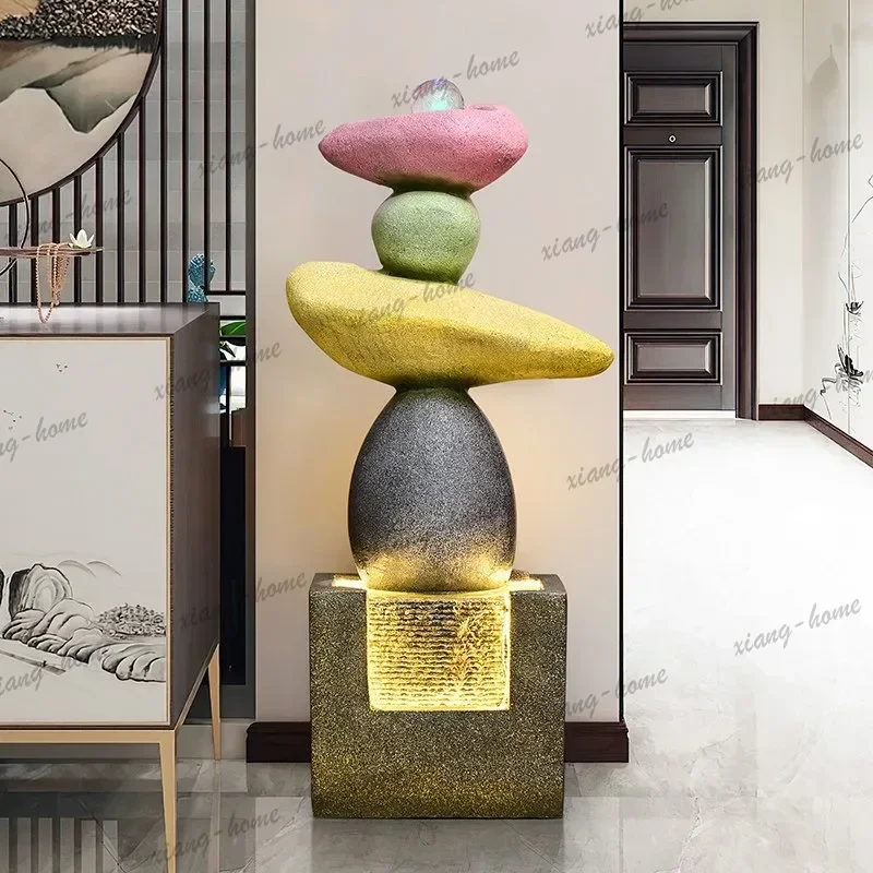 Creative geometry comes and goes, flowing water, modern simple living room TV cabinet floor ornament