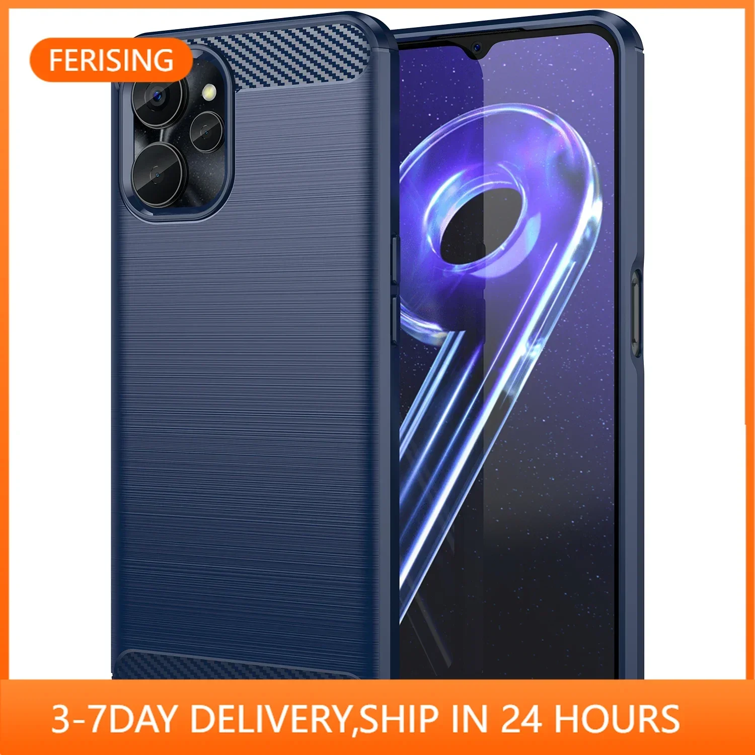 

For Realme 9i 9Pro Plus Shockproof Carbon Case Silicone TPU Cover Case for Realme 9 7i 6S 6i 6 7 Pro 5G 4G Cases Funda Capa