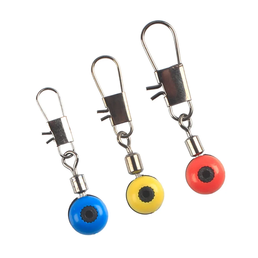 

50pcs Fishing Angling Connectors Float Bobber Connectors Space Beans Fishing Line to Hook Fishing Crane Clips Snaps Rolling