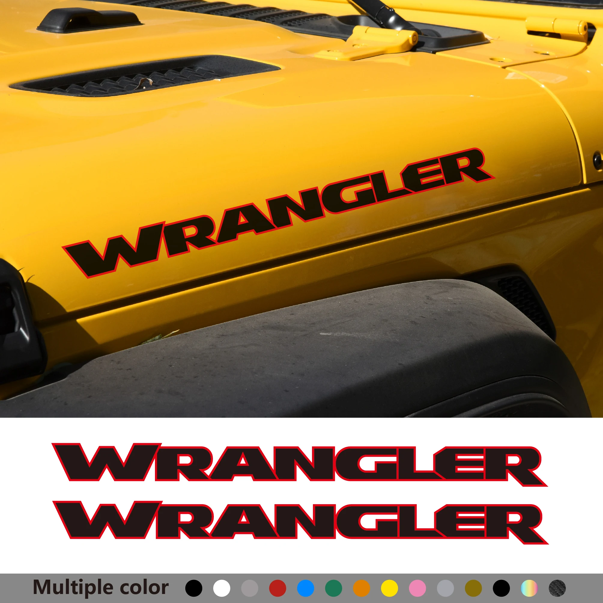 

2pcs Car Hood Cover Engine Stickers Apply for Wrangler Rubicon Gladiator Mojave DIY Auto Tuning Accessories Vinyl Bonnet Decals