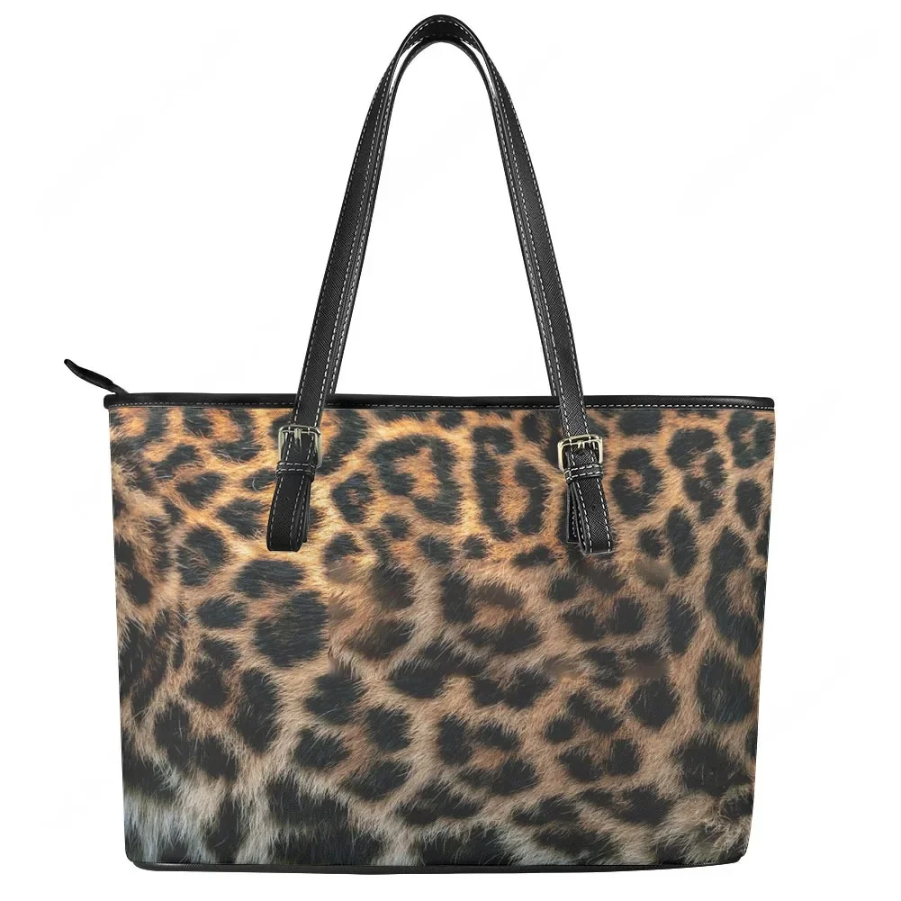

Сумка-тоут с леопардовым принтом и градиентом, персонализированная, для женщин и мужчин, деловая кожаная сумка через плечо, дорожная сумка, подарок