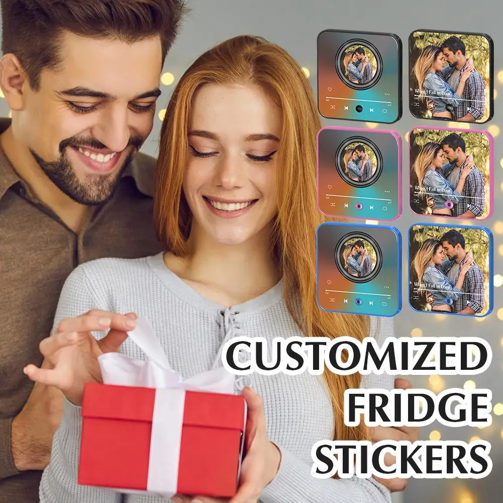 مخصص الموسيقى مغناطيس الثلاجة شخصية مغناطيس الصور يمكن أن يلعب الأغاني المدمج في سبوتيفي ألبوم مغناطيس الثلاجة ملصقات الثلاجة