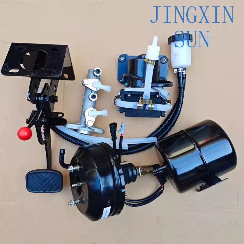 Electric Four-Wheeler Vacuum Power Pump for Heavy-Duty Tricycle Motorcycle Brake Booster Assembly for E-Bike Scooter Trike