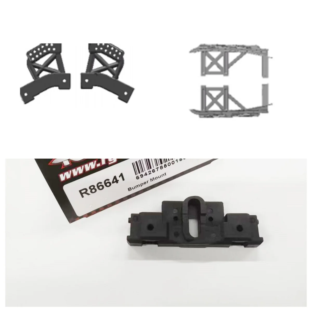RGT Accessories R86641 Bumper Mount R86642 Rear Shock Tower L/R R86644 Pedal L/R For EX86170 EX86170PR 1/10 Electric Remote Cars