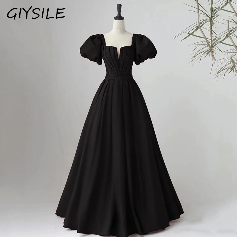 

Черное вечернее платье GIYSILE, длинная стильная юбка с короткими рукавами, новинка 2025, летнее банкетное торжественное платье, женская элегантная длинная одежда