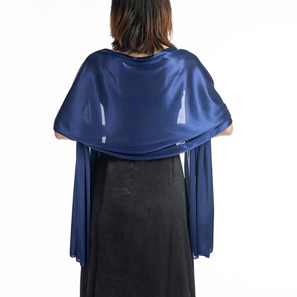 Exquisite Shawl Scarves Wrap for Weddings Evening Dress Party Pure Color Long Scarf