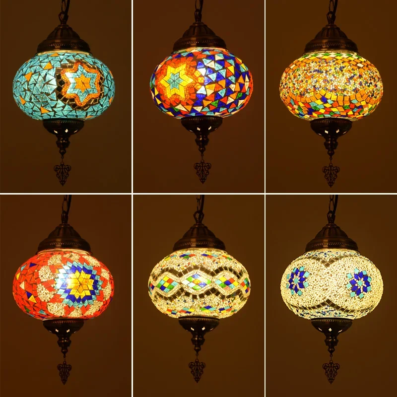 

Southeast Asia retro restaurant cafe bar clothing shop Internet cafe Turkish handmade color Chandelier