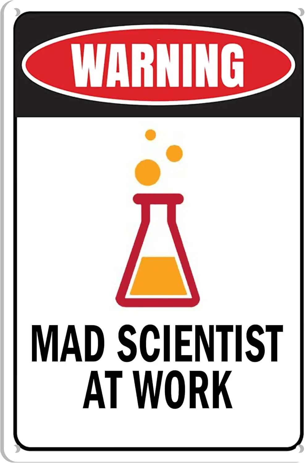 Cadeaux pour professeurs de sciences, décorations amusantes pour fête sur le thème de la chimie, accessoires de scientifique fou, panneaux métalliques Wisesign