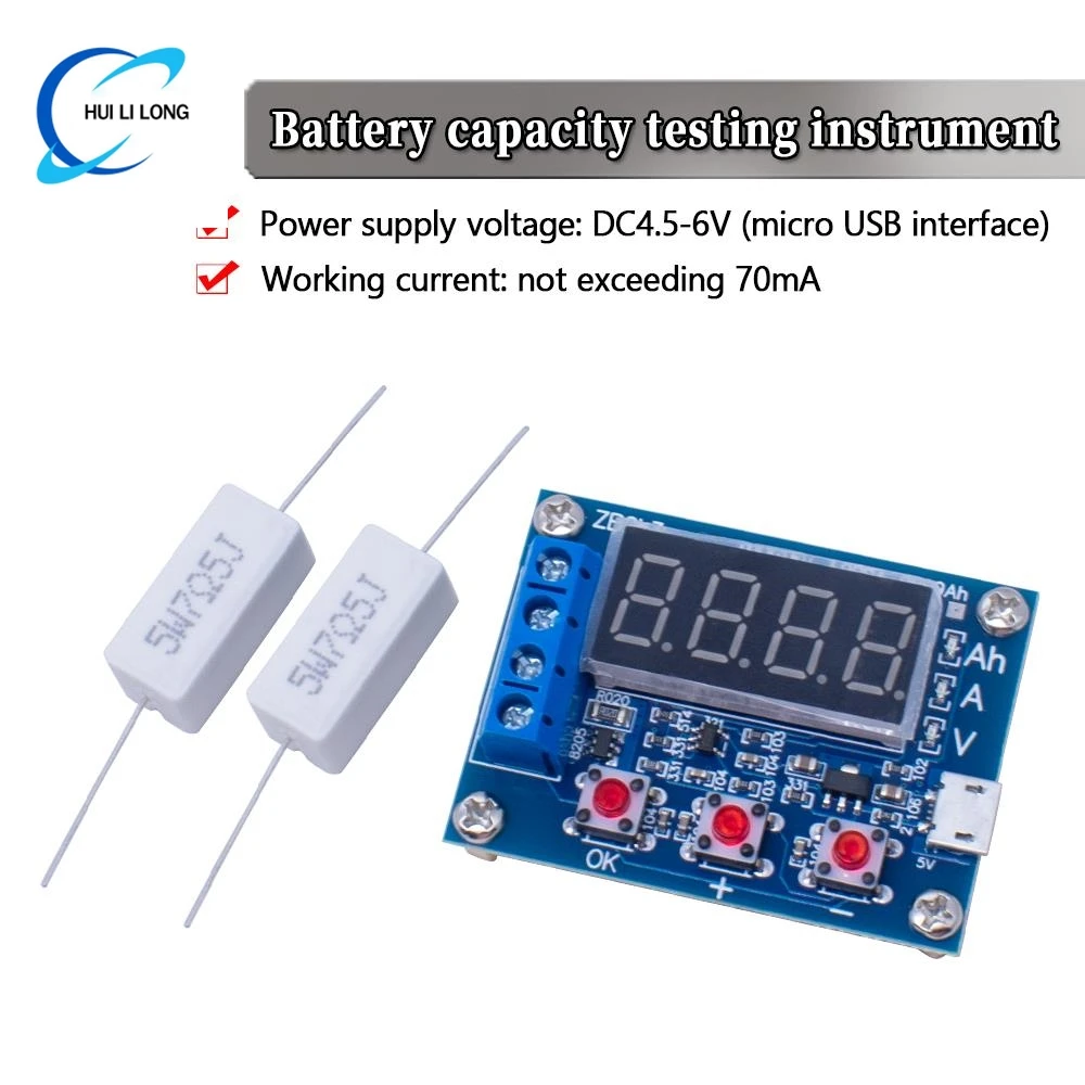 ZB2L3 Li-ion Lithium Lead-acid Battery Capacity Meter Discharge Tester Analyzer Measurement Analysis Instruments