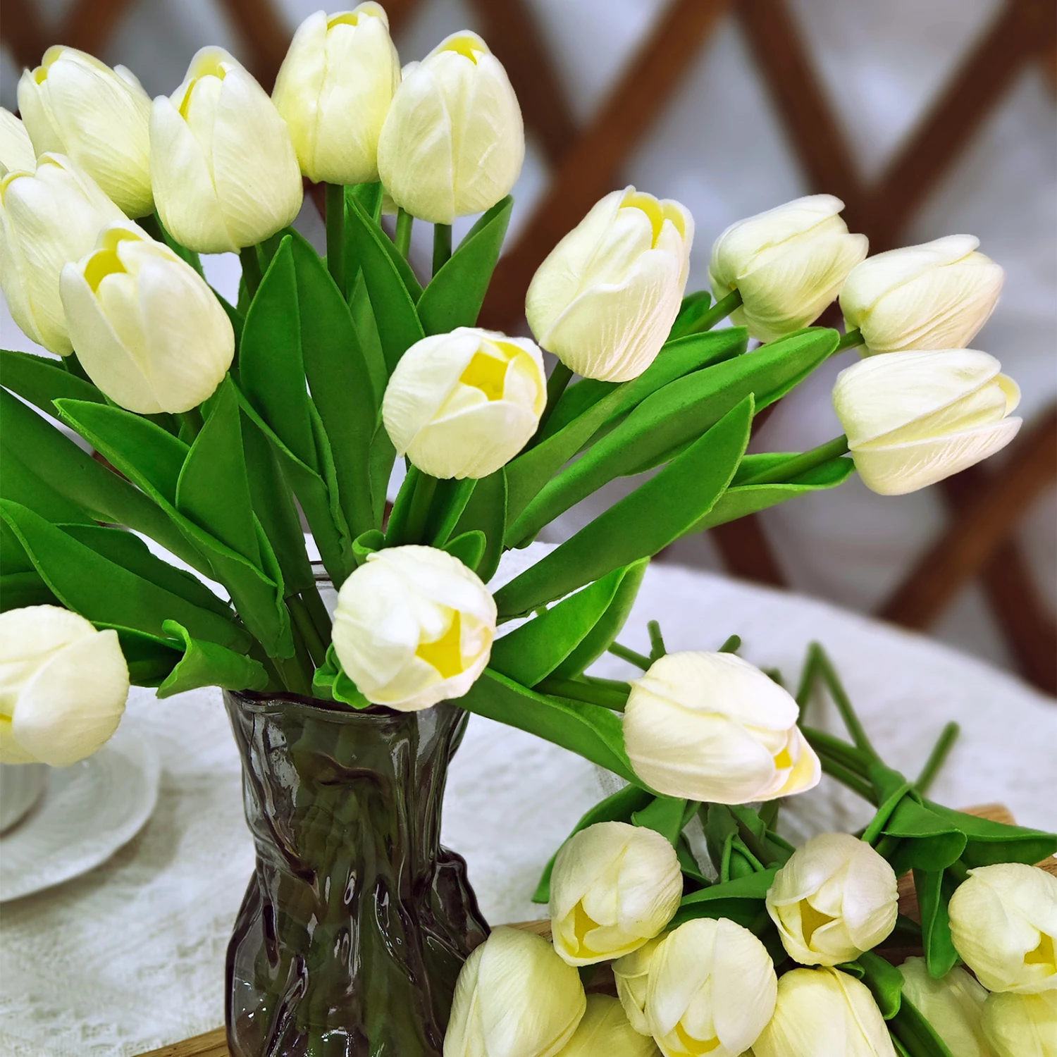 

20/30pcs Vibrant Multi-Color Tulip Flowers - Classic Style, Wedding, Party, , Room Decorations, Festival, Anniversary Gifts, Pho