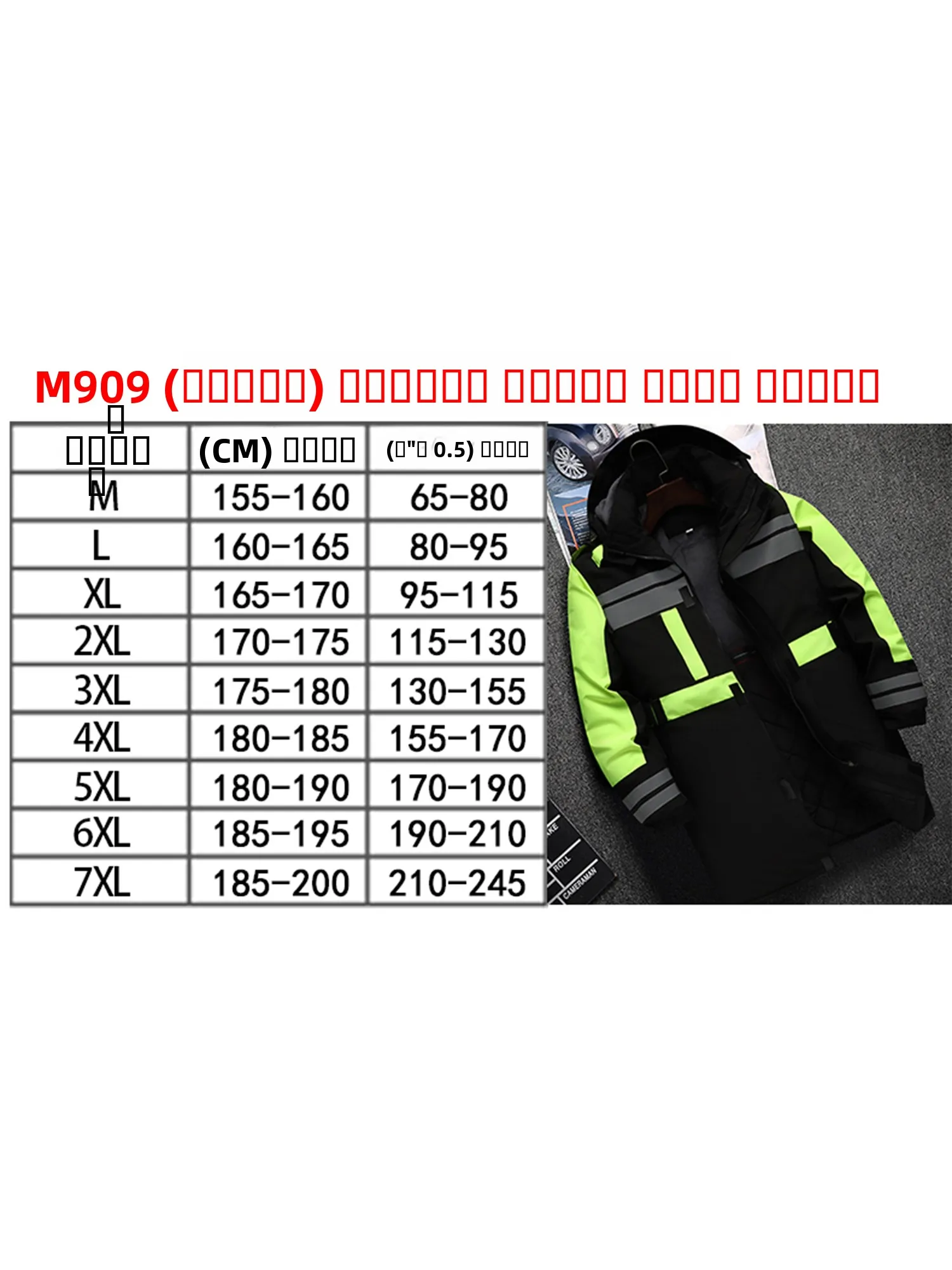Men's Mid-Length Thickened Cotton Jacket M909 Fleece-Lined Warm Windproof Winter Workwear Coat Large Size Removable Hood