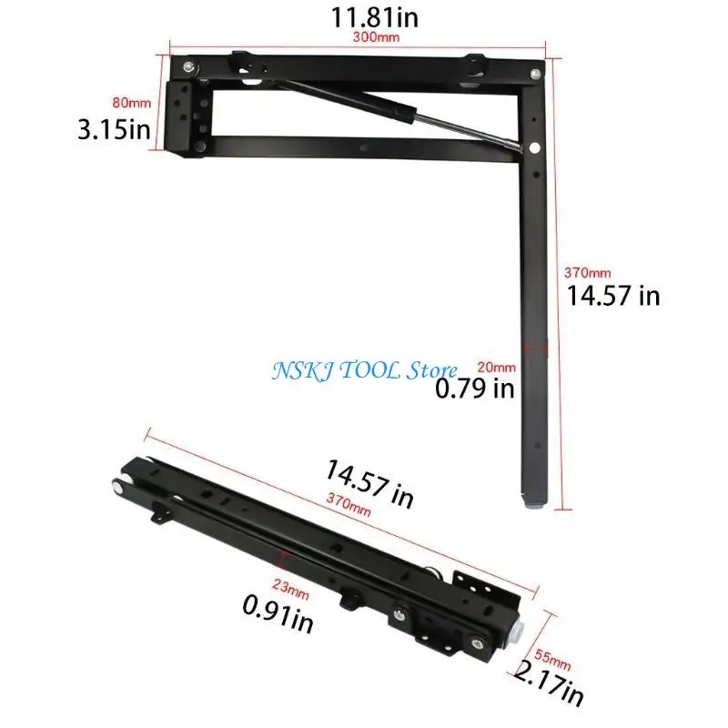 L8RC 1 Paar Opklapbaar voor Zitbeugel Scharnier Verbergen Schoen Veranderende Beugel voor Schoenenkast, Garderobe, Kast