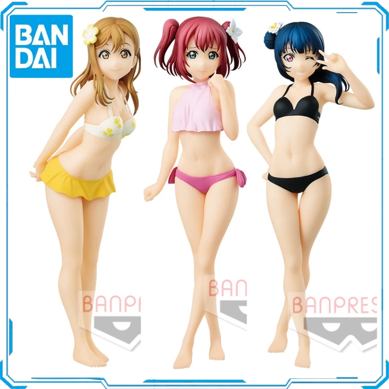 

В наличии оригинальная фигурка Bandai BANPRESTO EXQ Kunikida Hanamaru Ruby Kurosawa Tsushima Yoshiko, анимационная игрушка, подарочная модель