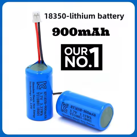 18350 Rechargeable Lithium Battery Pack Plus Protection Board Out of Line 18350 Lithium Battery