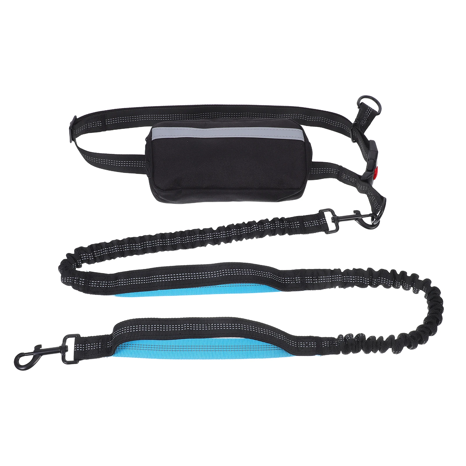 

Dog Walking Waist Bag With Reflective Bungee And Comfortable Elastic Leash For Pet Owners