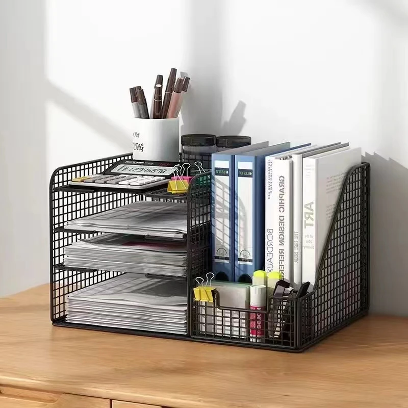 Thickened file rack File frame storage box Multi-layer office storage rack Large capacity financial data sorting rack