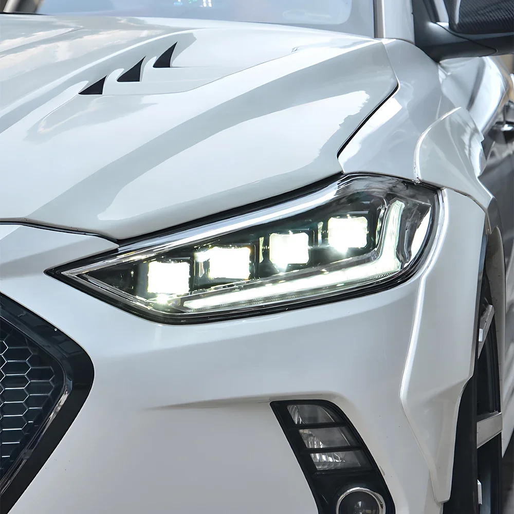

Car Head Lamps Assembly for Hyundai Elantra 2016-2020 Upgrade Four Projector Lens Century Styling LED Auto Headlight Accessories