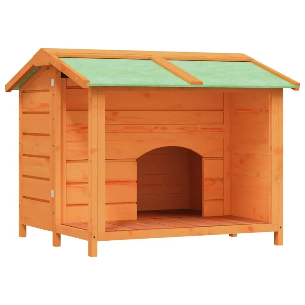 Wooden Dog Kennel Outdoor Pet House Weatherproof Raised Floor 37.8