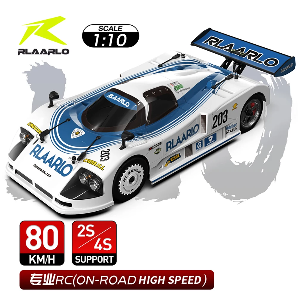 

RLAARLO AK-787 Carbon Fiber 120A Brushless Metal 60A RTR 1/10 RC Electric Remote Control Model On-Road Car Adults Children Toys