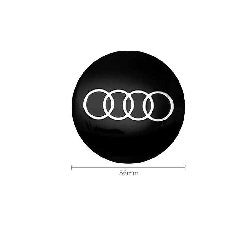car valve cover For Audi A4 B8 A3 8P A6 C7 8V B6 B7 Q5 A1 A5 56mm Car Emblem Wheel Hub Cap Decals Stickers Decoration Accessory