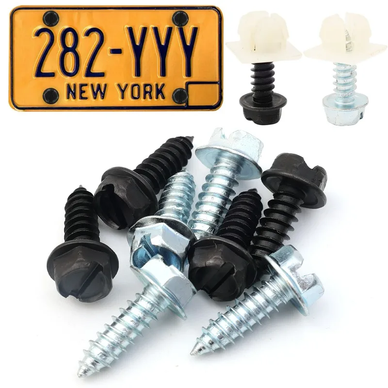 

Комплект винтов для номерного знака, саморезы, противоугонные, устойчивые к ржавчине монтажные болты для автомобиля, фургона, грузовика, установка рамы номерного знака