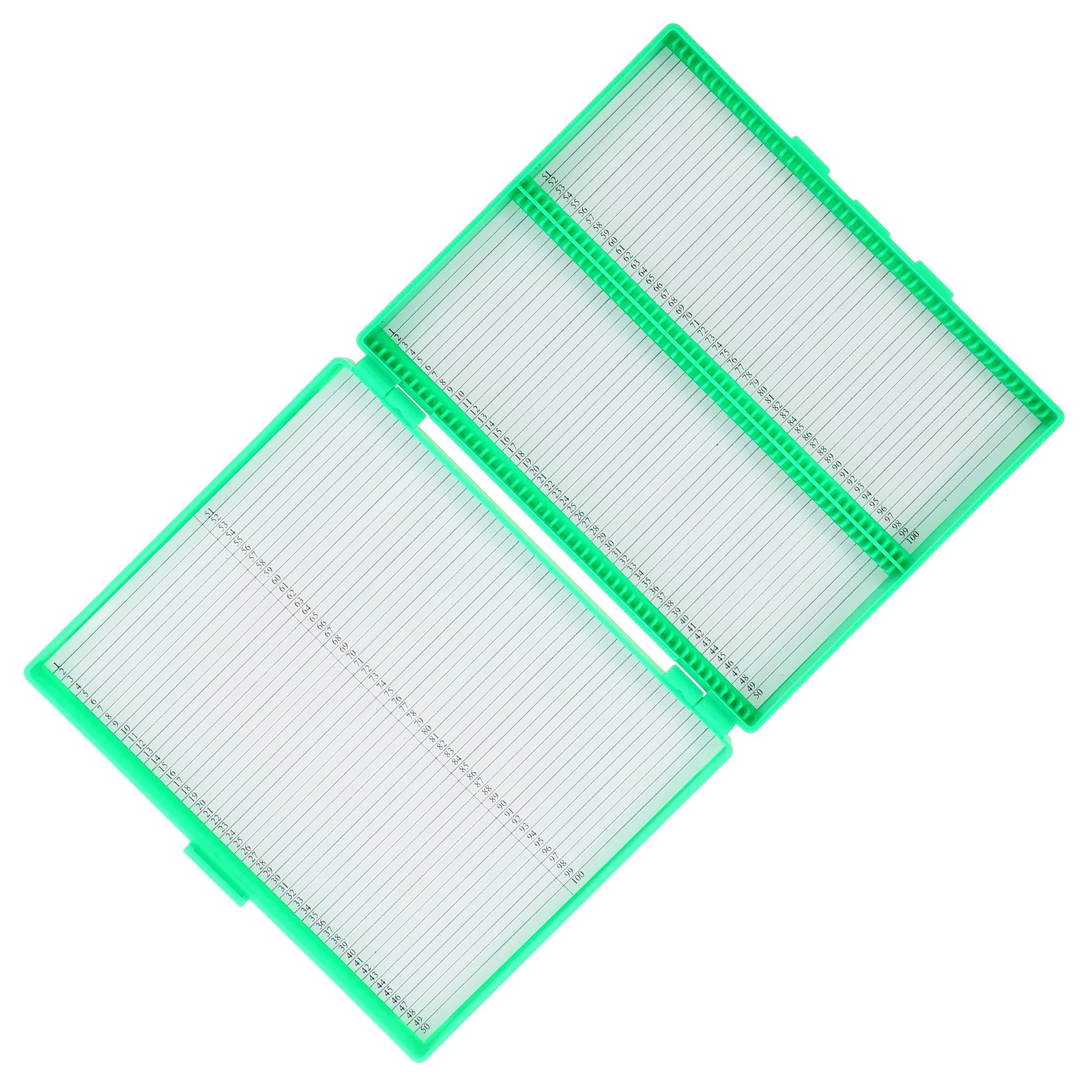 

Microscope Slide Boxes Plastic Storage Box Holds 100 Slides Waterproof Lab Organizer Transparent Lid For
