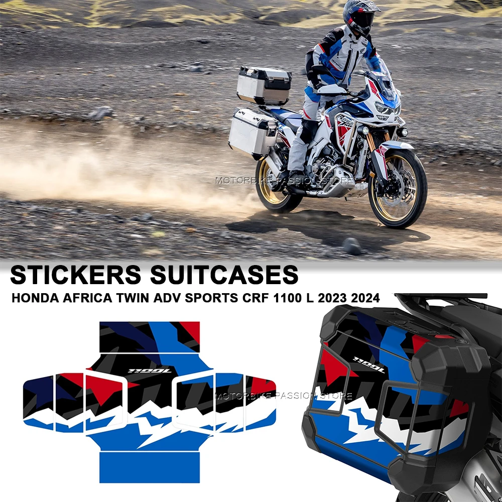 for Honda Africa Twin Adv Sports CRF 1100L Motorcycle Luggage Sticker Handbag Protective Decorative Sticker 2023-2024