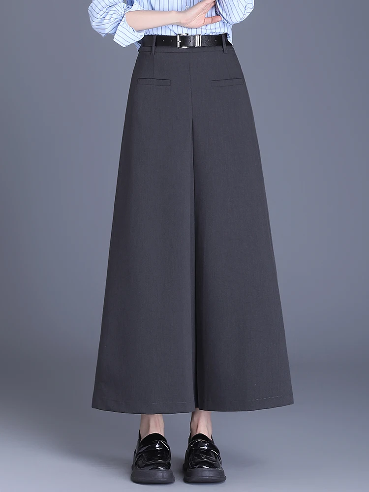 

ZUZK новый дизайн, однотонная длинная юбка для костюма, весенняя женская простая элегантная офисная женская юбка с высокой талией, модная юбка для костюма