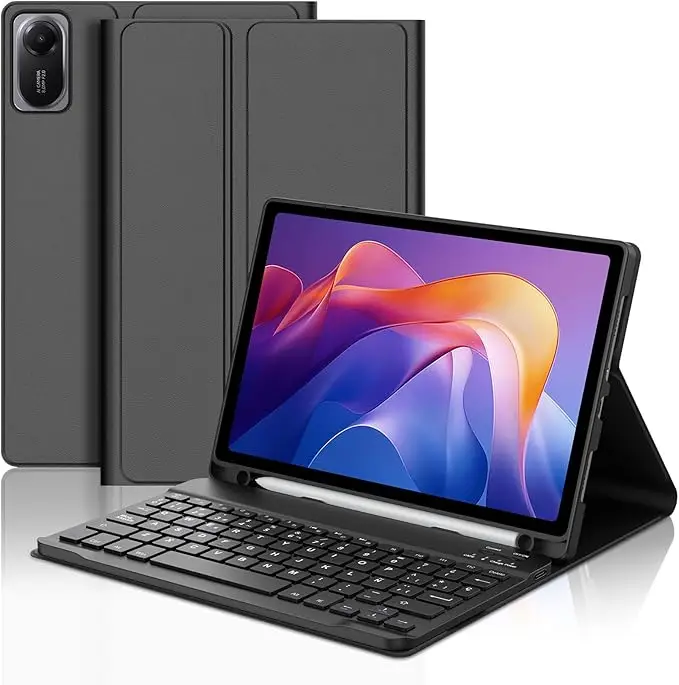 

For Xiaomi Redmi Pad 2 Case 2025 Keyboard Wireless Keyboard Tablet Cover For Redmi Pad 2 11 inch Case with Pencil Holder Teclado