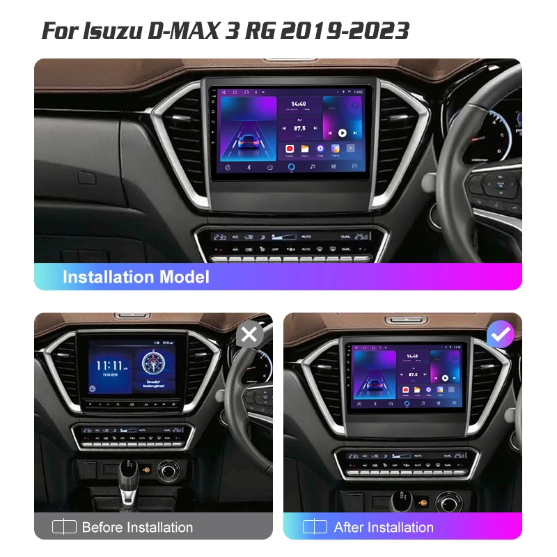 QSZN For lsuzu D-MAX 3 RG 2019-2023 2 din Android 13.0 Car Radio Multimedia Video Player GPS Navigation 4G Carplay Head unit