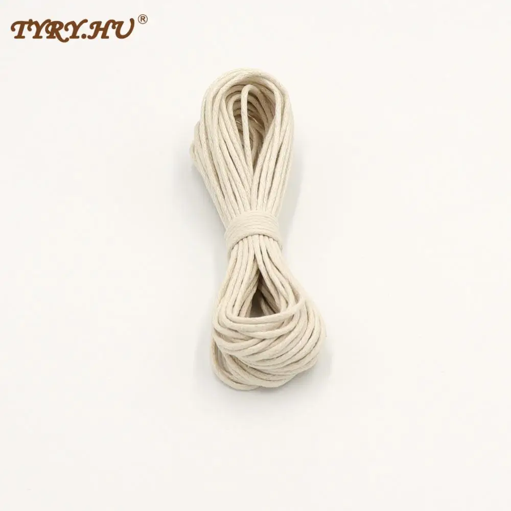 TYRY.HU 1/1.5/1.8mm Waxed Cotton Cord Baby Teether Accessories 10m Rope Waxed Twisted String Thread Line For DIY Jewelry Making