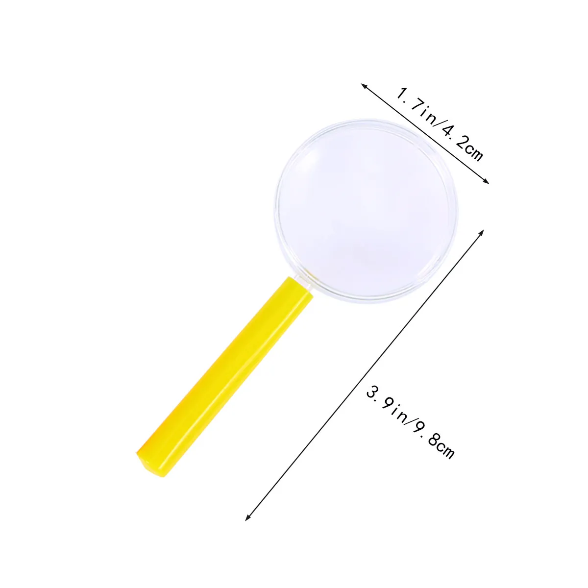 4Pcs Children Magnifier Plastic Mini Random Colors for Kids Kindergarten Educational Exploration Magnifying Glass Set