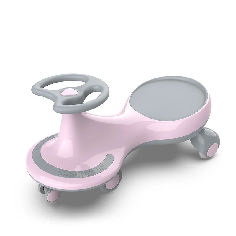 Doki Toy Infant Shining Children Swing Car 1-4 Years Old Children Twist Car Universal Wheel Baby Scooter Anti Rollover Tricycle