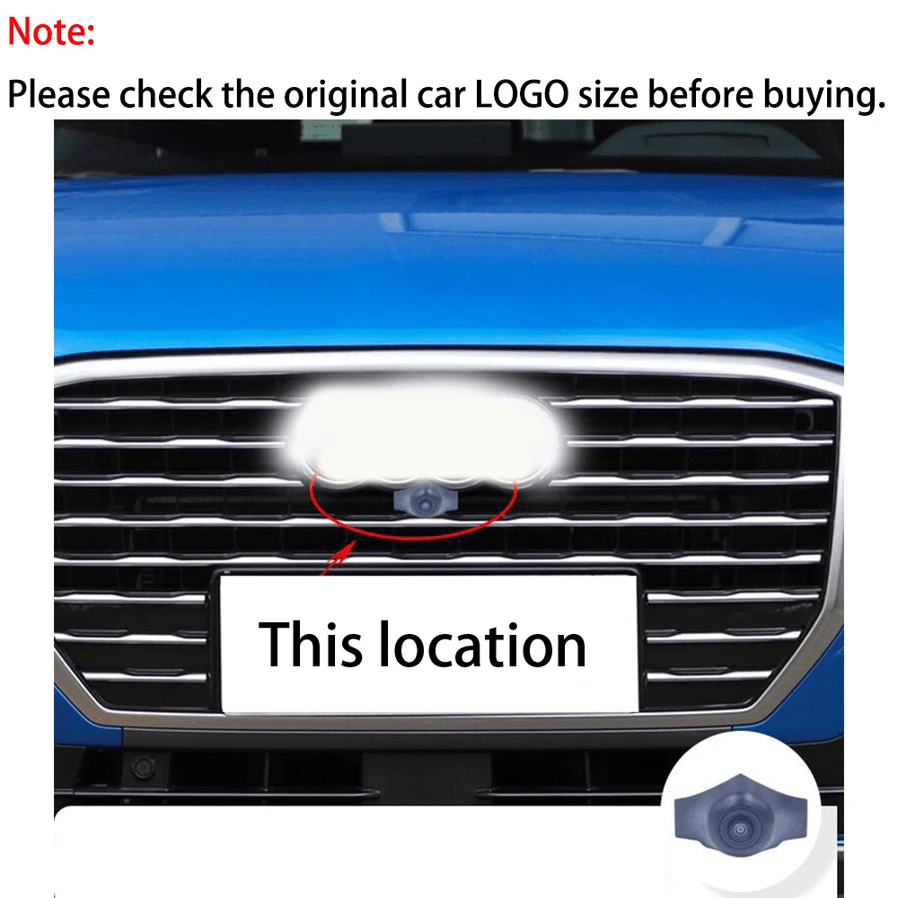 ZJCGO Car Front View Camera AHD 1080P Waterproof Night Vision CCD for Audi Q2 Q2L 2016 2017 2018 2019 2020