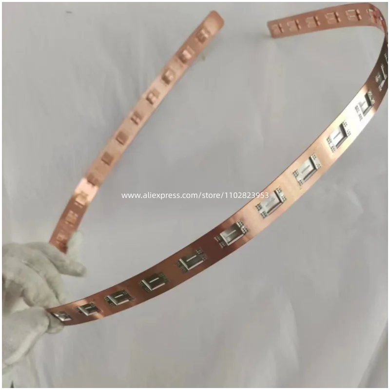 

5PCS 21700-1p Positive And Negative Copper Busbar 18650-1P Copper Nickel Bar 0.3mm 800mm Copper Nickel Plating Can Be Customized