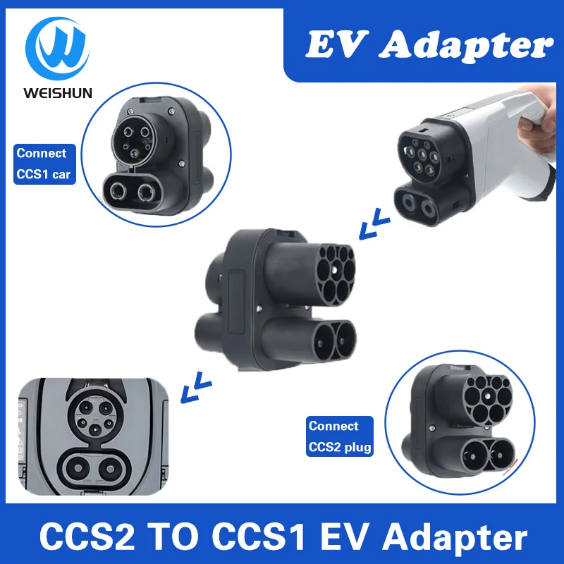 200A Tesla to CCS1 CCS2 EV Adapter DC Charging Pile CCS1 to CCS2 Tesla is suitable for Model XYS car 1000V 200KW car accessories