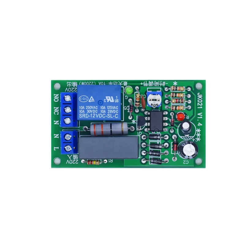 220V Delay Relay Board 5S Timing/Power-on Delay Disconnect Module Is Suitable for Stair Light Corridor Switch NE555 Schematic