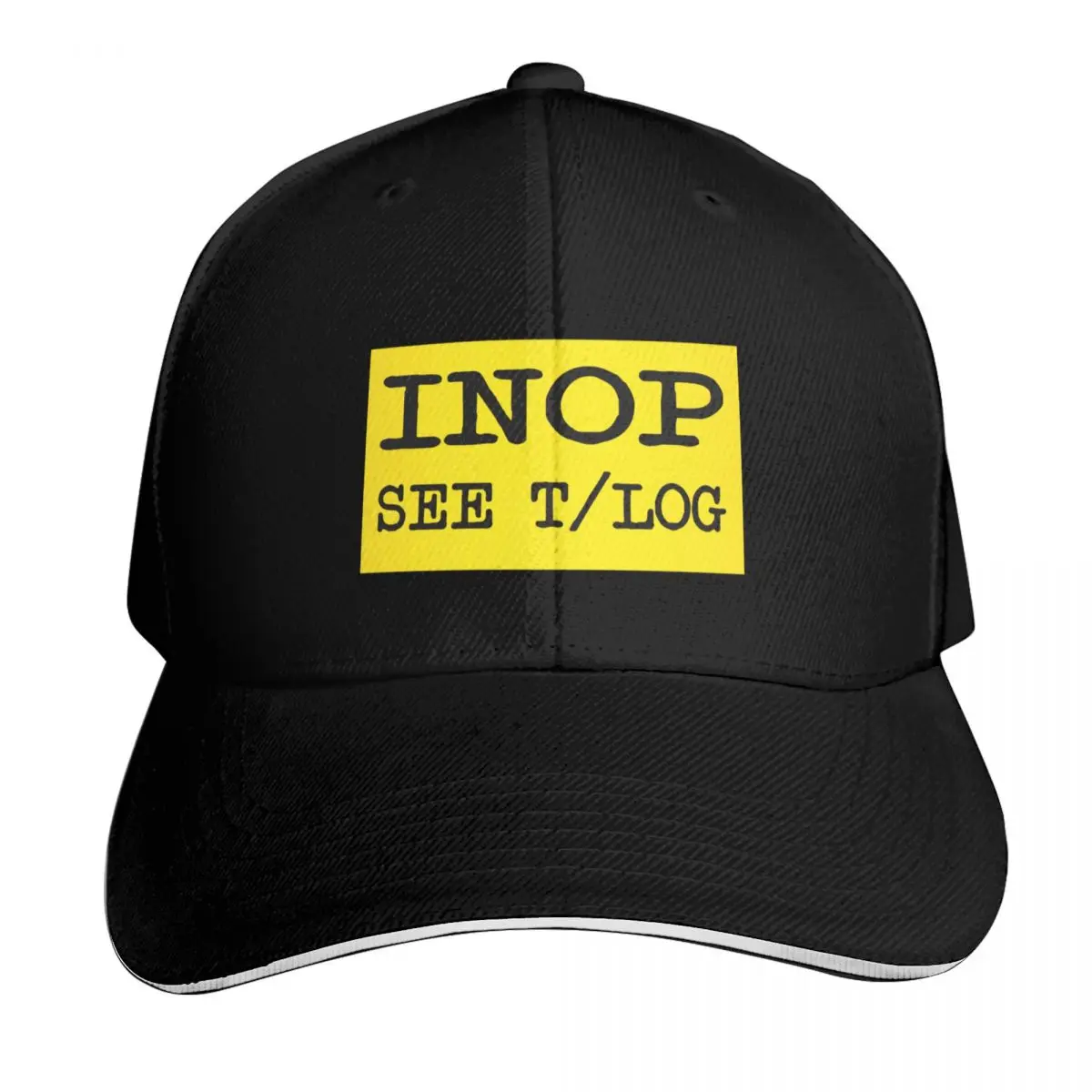 Inop See Technical Log Airplane Inoperative Sign Humor Saying Baseball Cap Men Women Casual Summer Sport Sun Cap