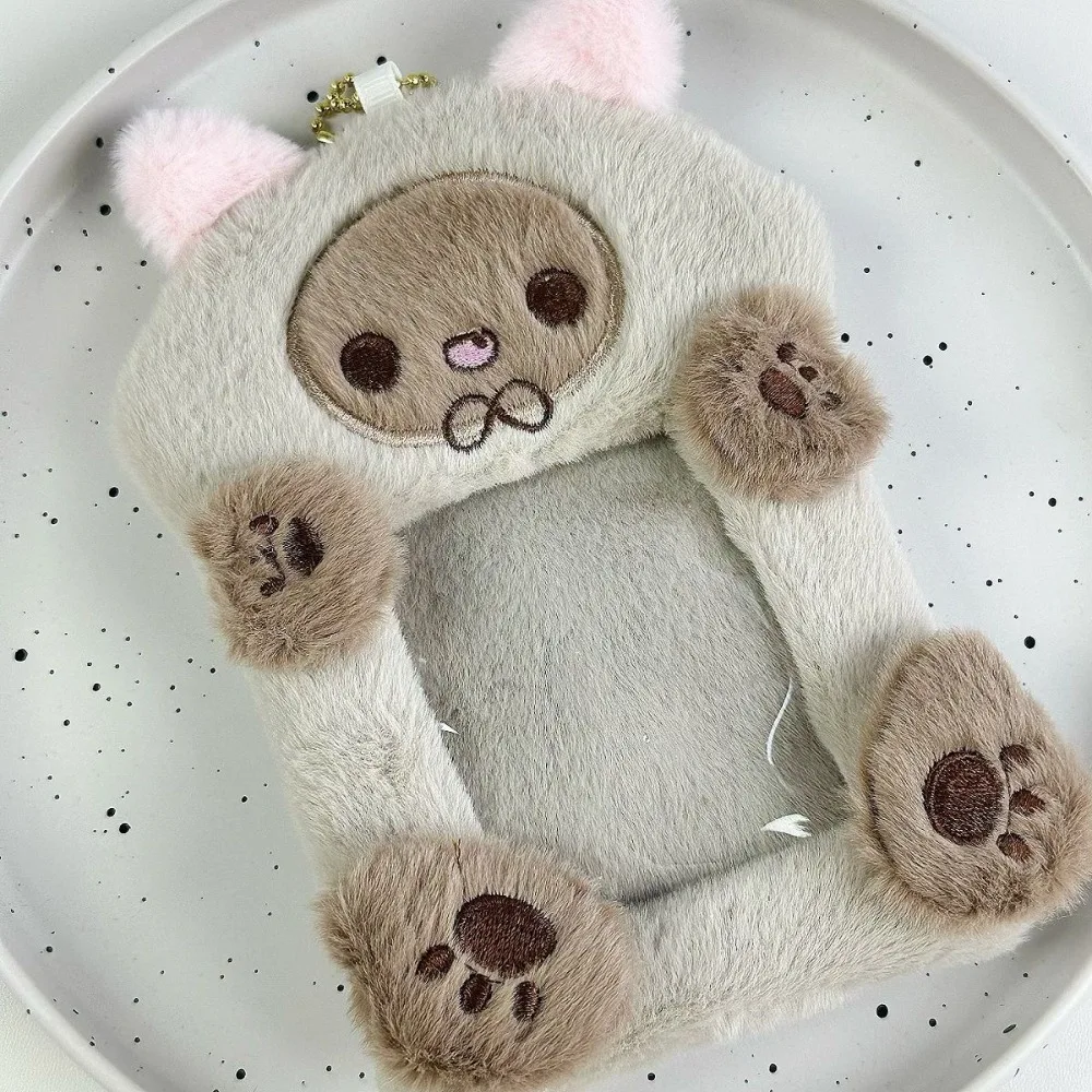 Custodia protettiva per carte di animali dei cartoni animati, hamburger, cucciolo di peluche, porta carte fotografiche, albero di Natale, copertura per carte d'identità in stile coreano