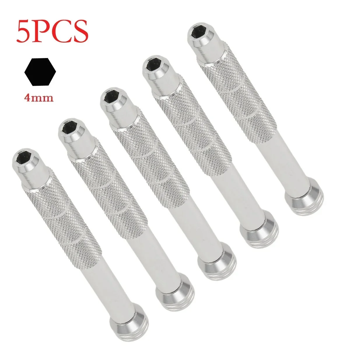 5pcs Precision Screwdriver Handle Holder With Magnetized Base Repair Tool For 4mm Hex Hexagon Bayonet Bit Extension Rods