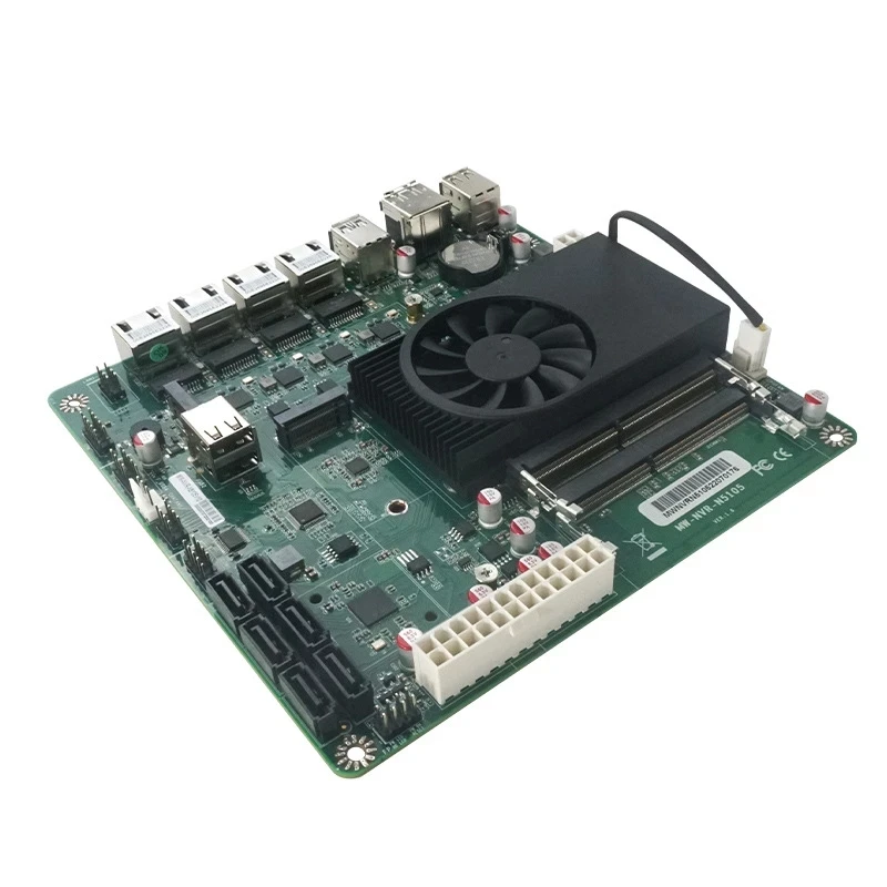 4*LAN Industrial Motherboard N5105 NAS Mini ITX 17x17CM Soft Routing Intel i225-V B3 2.5Gbps 2*M.2 NVMe 6*SATA3.0 HDMI2.0 DP