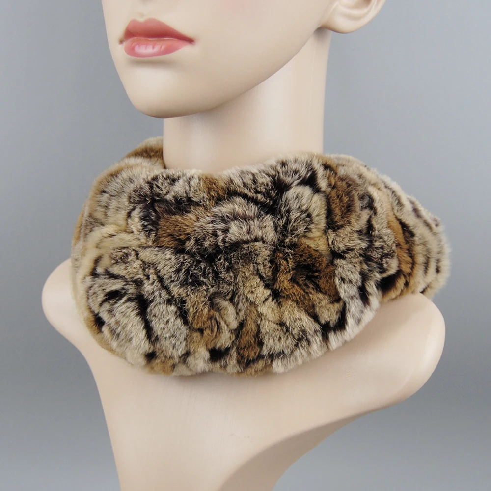 Russia Women 100% Real Rex Rabbit Fur Scarf Rex Rabbit Fur Warm And Soft Neckerchief Fashion Rabbit Fur Scarves Wholesale Retail